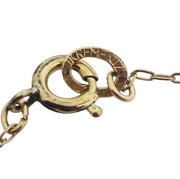 KREMENTZ VINTAGE 14K GOLDPLATED ROSE HEART PENDANT CHAIN NECKLACE - Picture 6 of 6